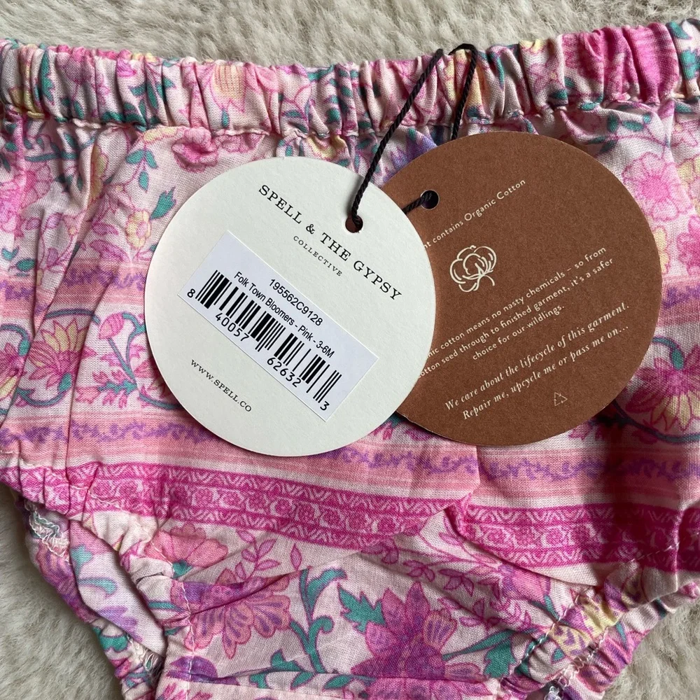 Spell | Little Gypsies Folk Town Bloomers Pink | 3-6 Months